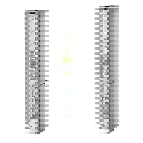Combina frigorifica Liebherr CBNsda 572i Plus, NoFrost, BioFresh, 60 cm, 360 l, Sertar Meat & Dairy, SmartDeviceBox integrat, EasyTwist-Ice, Clasa A, SmartSteel